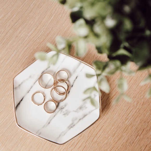 Pier 1 Imports Other - Pier 1 Marble and Gold Ring Dish